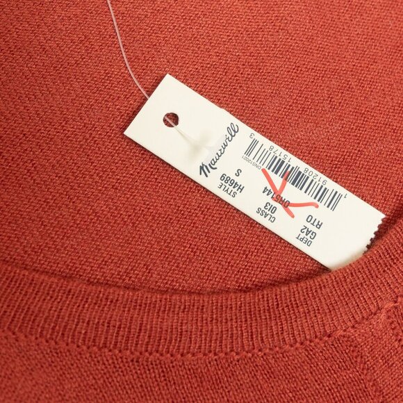 Madewell Tie-Front Sweater Soft Lightweight Rusty Torch - Picture 13 of 13